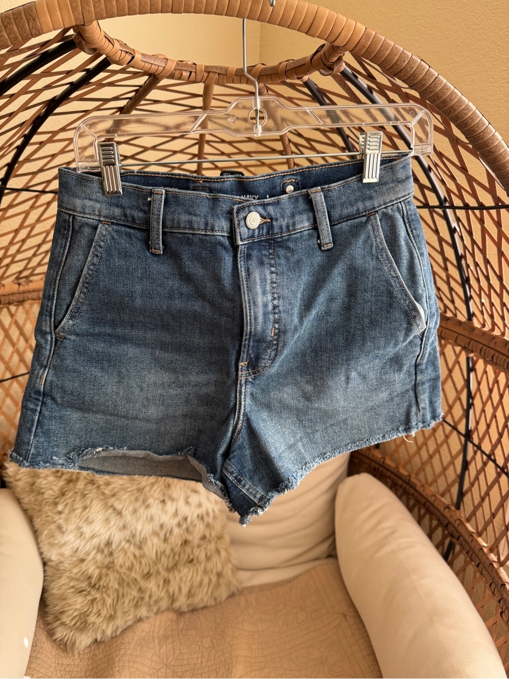 Old Navy Curvy Aline Sky High Denim Jean Shorts 8